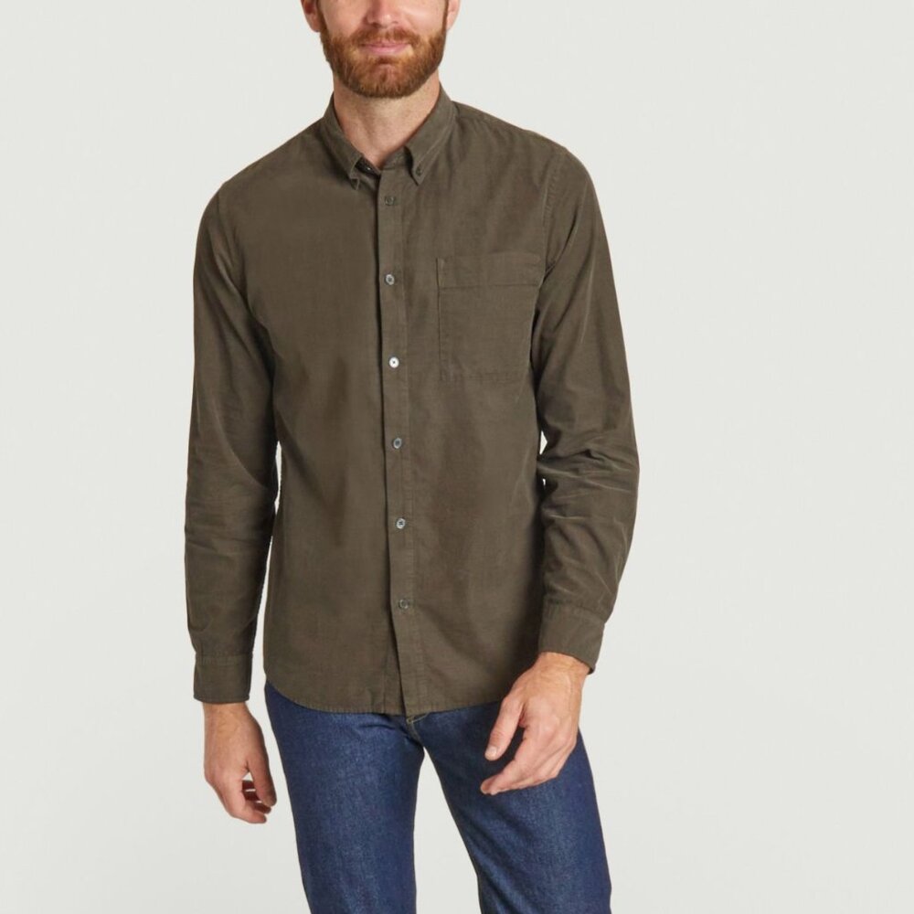 NN07 No Nationality Arne Soft Corduroy 5082 Shirt Button Down Medium